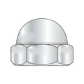 Newport Fasteners Low Crown Acorn Nut, 3/8"-16, Steel, Nickel Plated, 0.432 in H, 1000 PK 126086
